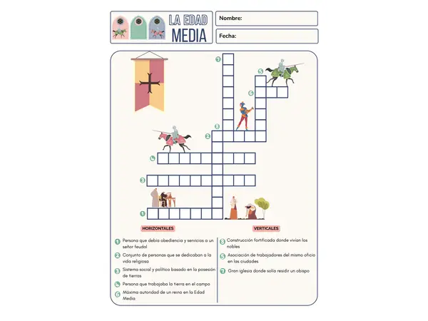 Crucigrama La Edad media