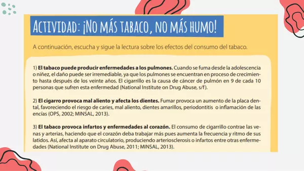 No más Humo - 1° ciclo básico