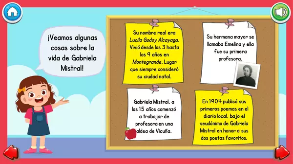 PowerPoint Interactivo Gabriela Mistral