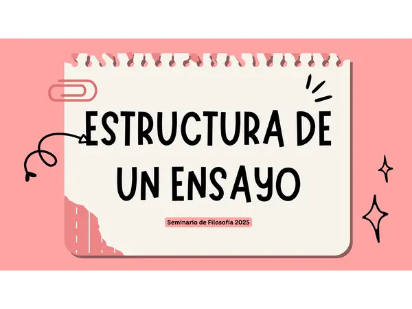 PRESENTACIÓN — ESTRUCTURA DE UN ENSAYO