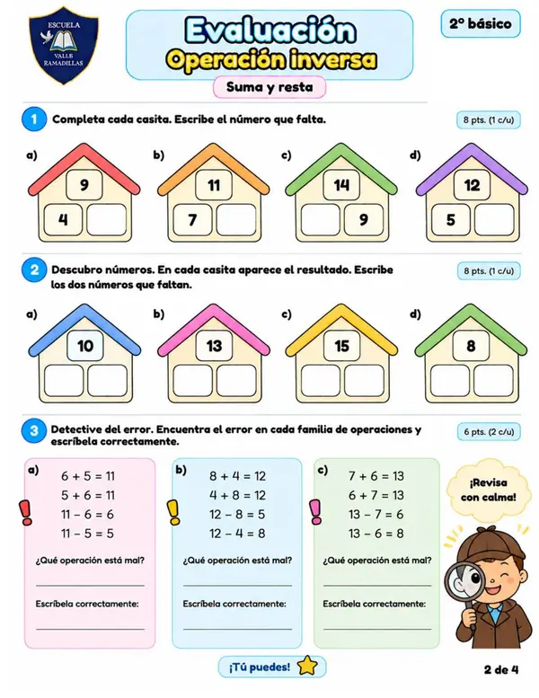Evaluación operación inversa 
