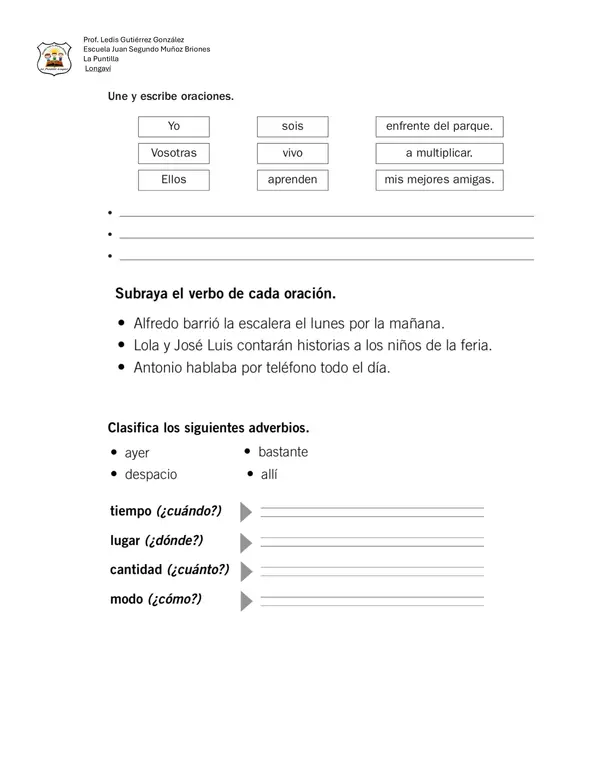 prueba textos narrativos