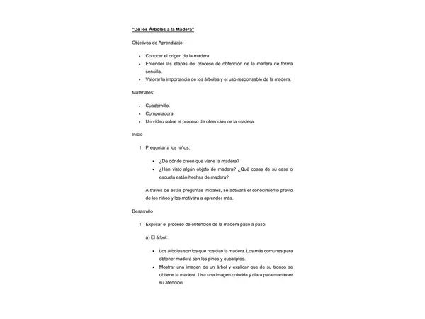 Planificación de Carpintería 