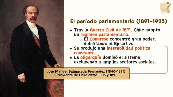 Chile a inicios del siglo XX y el período parlamentario | Segundo medio