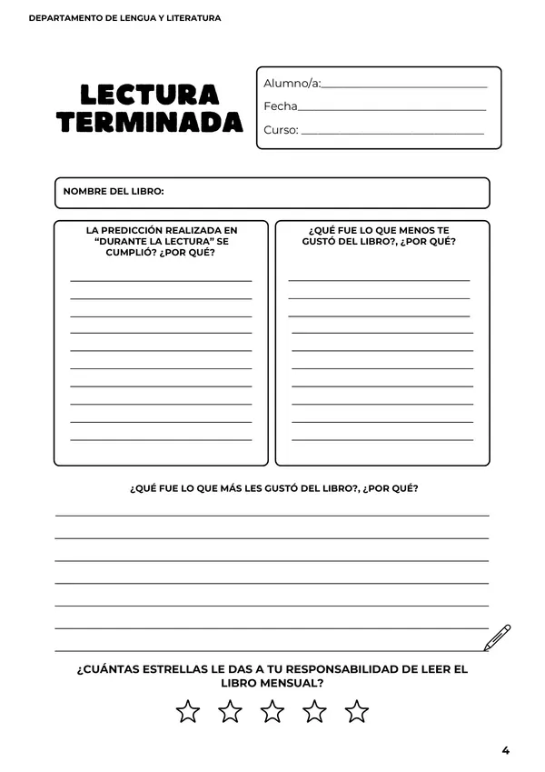 Actividad: Estrategia Después de la Lectura