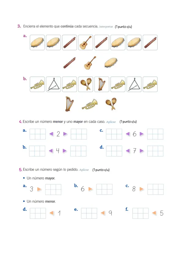 Evaluación descargable: Patrones – Matemática | 1° Básico