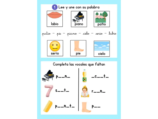 Actividades lección feria - Método Matte