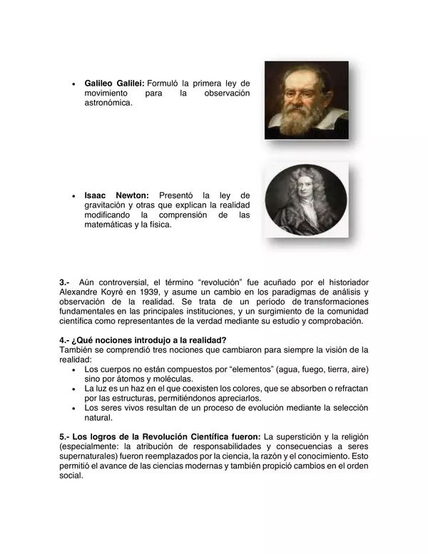 Guia de trabajo_La Revolucion Cientifica, OCTAVO BASICO, HISTORIA