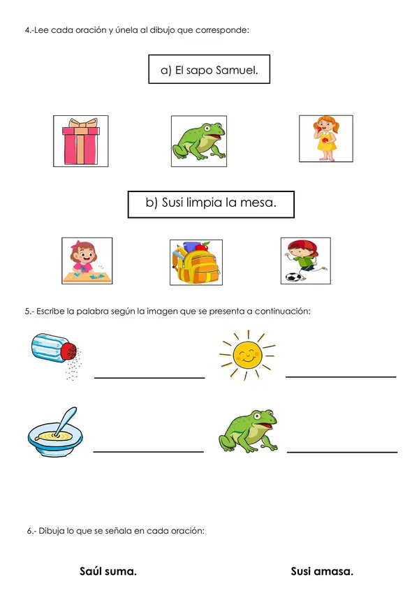 Guía letra S