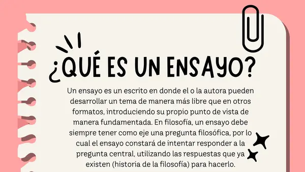 PRESENTACIÓN — ESTRUCTURA DE UN ENSAYO