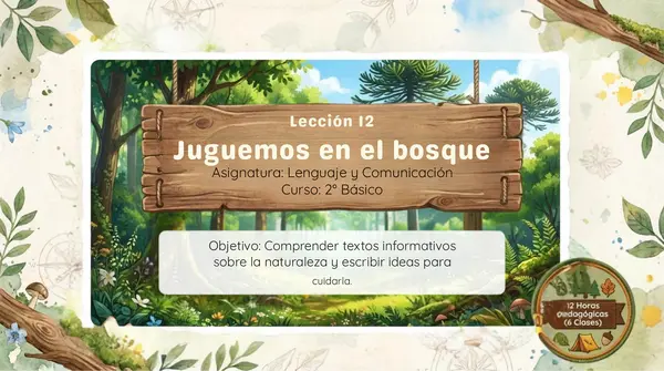 Lección 12 "Juguemos en el bosque" 2° Básico Leo Primero