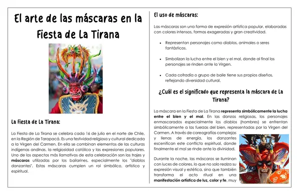 ARTES - El arte de las máscaras en la Fiesta de La Tirana