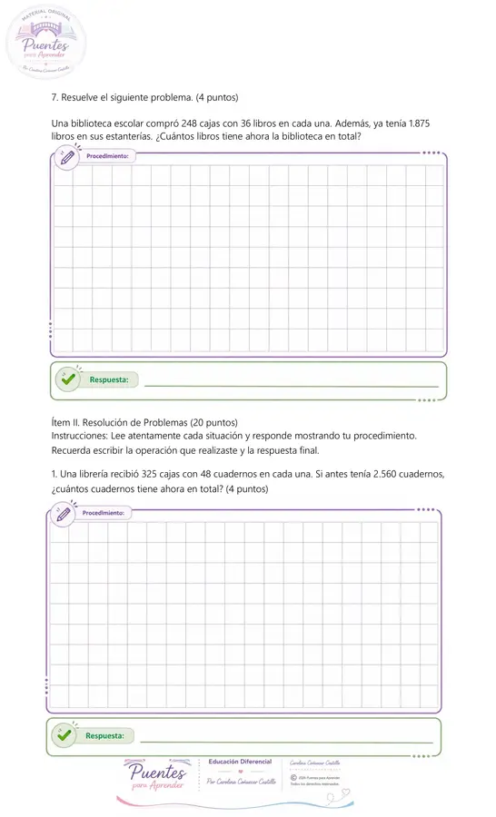 Evaluación de Matemática 5° Básico | Primer Semestre