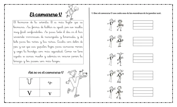 Guía Letra V
