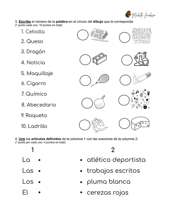 Prueba diagnóstica de Lenguaje, 2do básico