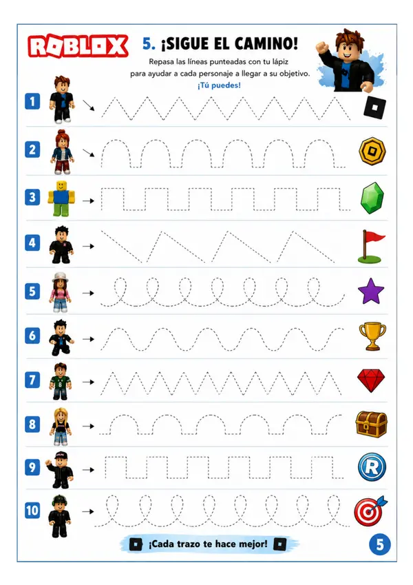 Cuadernillo de grafomotricidad y números del 1 al 10