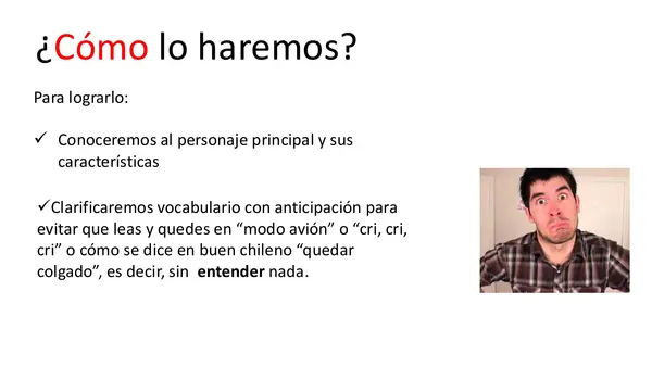 El Perro Confundido"  Preparación para la lectura. 