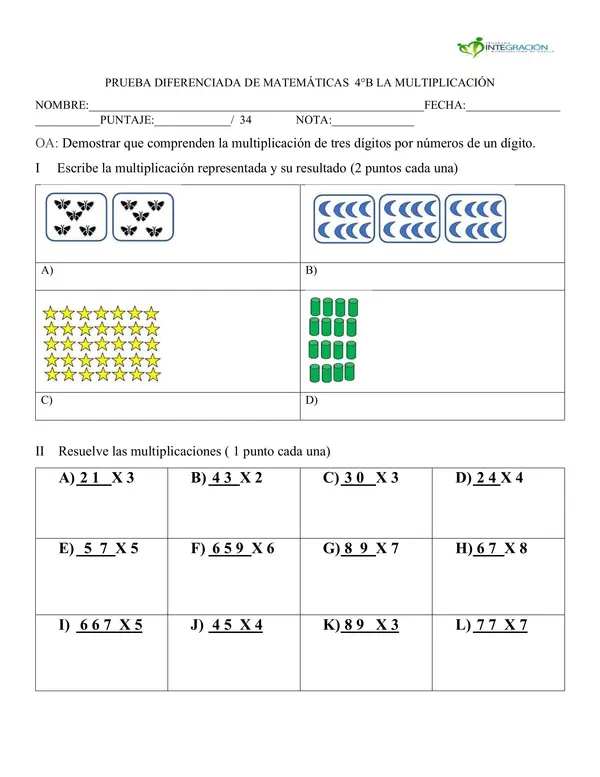 prueba adecuada multiplicación 