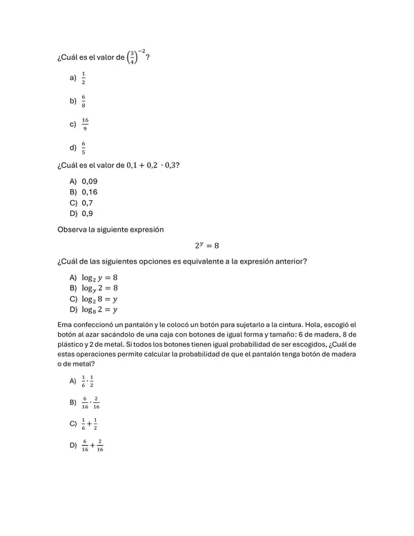 SIMCE MATEMÁTICA 2024