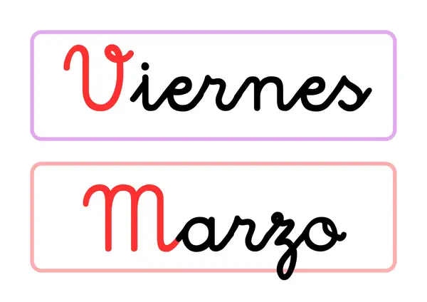Días de la semana y meses del año