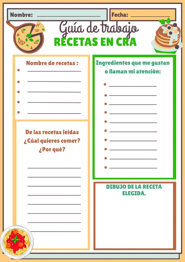 Guía de trabajo "La receta" CRA