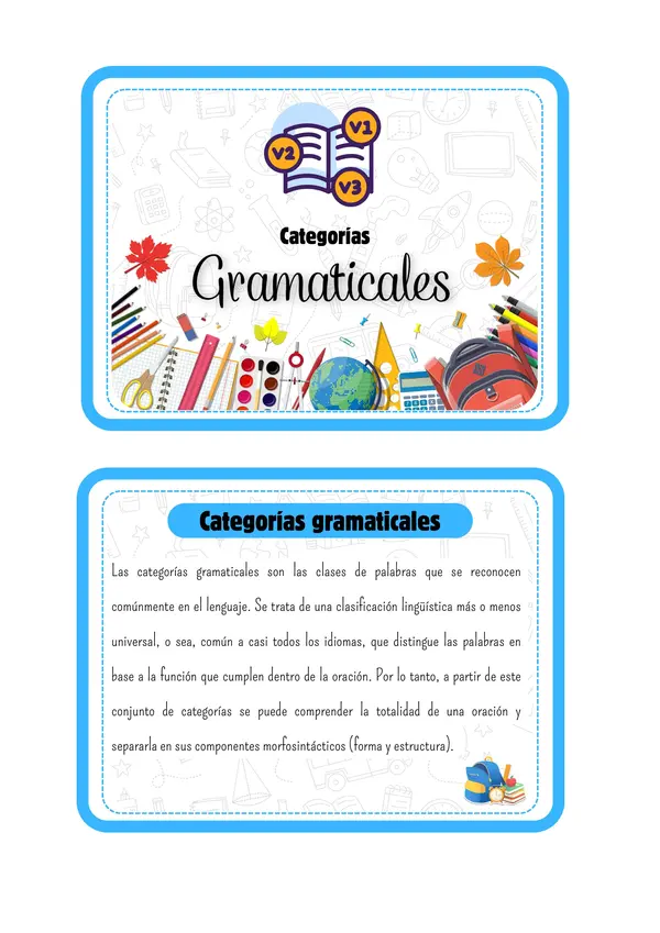 Categorias gramaticales