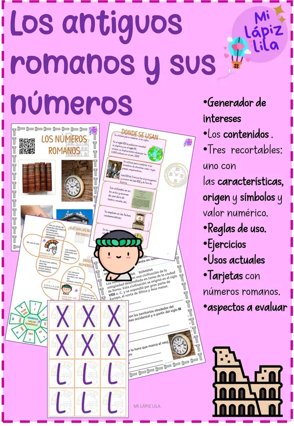 UNIDAD DIDÁCTICA LOS ANTIGUOS ROMANOS Y SUS NÚMEROS