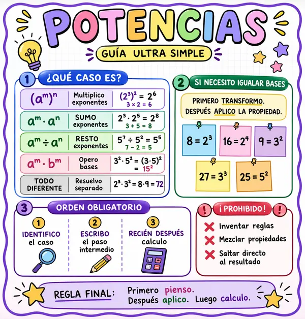 Potencias. Apoyo visual