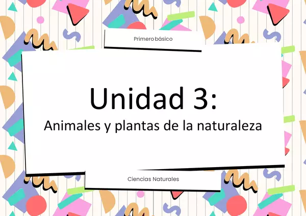 ppt:Unidad Nº3 Los animales y plantas de la naturaleza.