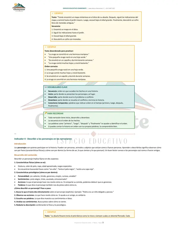 Material de preparación para Exámenes Libres 3º Básico