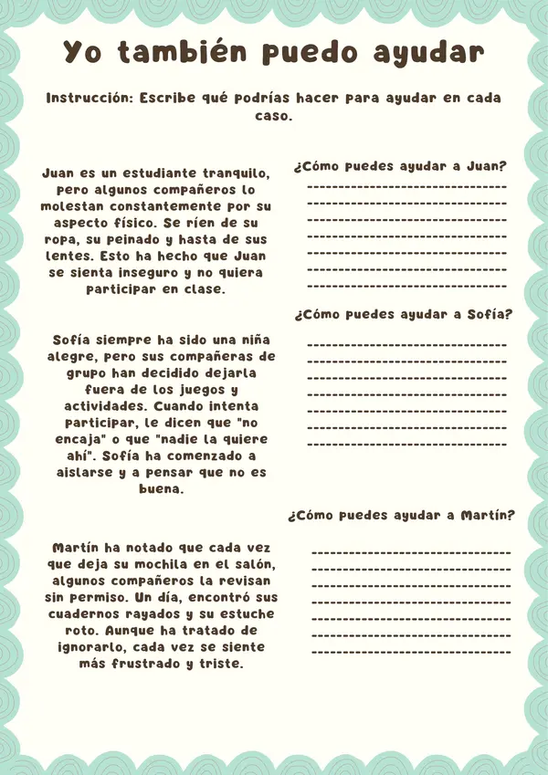 Cuadernillo de actividades alto al bullying
