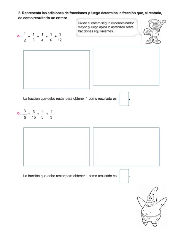Guía 4°año "Número mixto, fracciones y decimales"