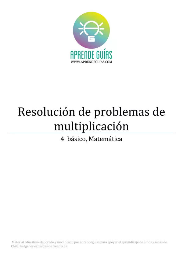 Resolución de problemas de multiplicación