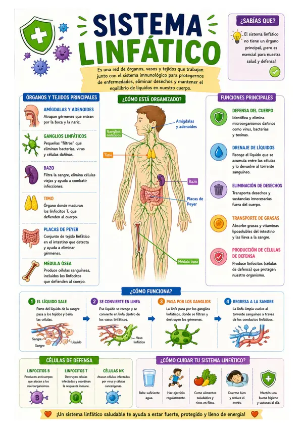 Cartel o Póster Sistema linfático