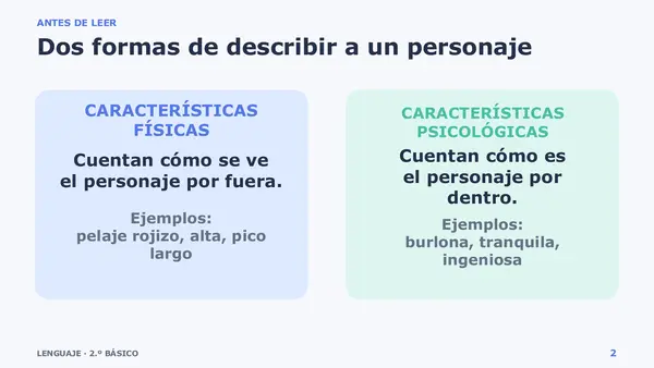 Guia de las características de personajes