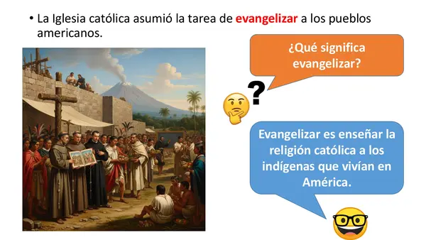 Rol de la Iglesia Católica en la Colonia - Quinto básico