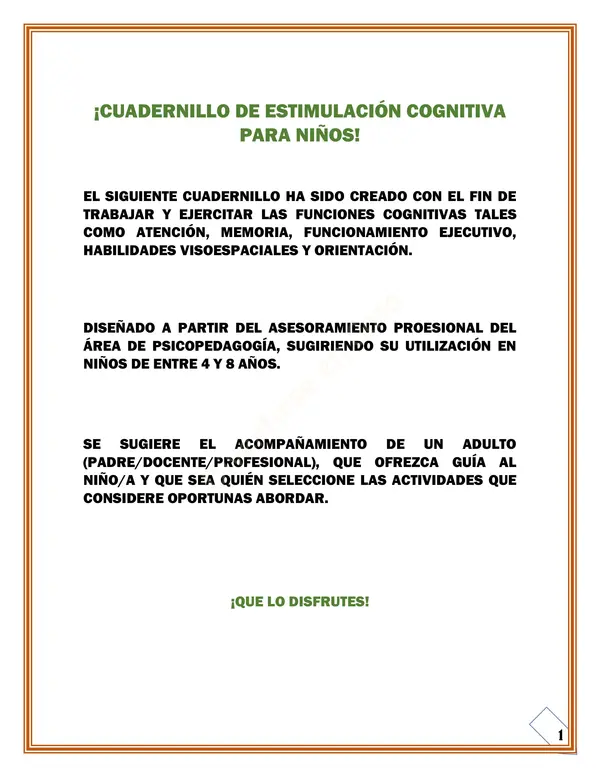 Estimulación cognitiva en niños 2