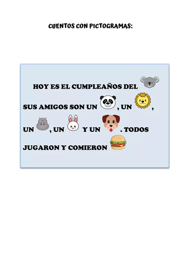 Cuentos con Pictogramas.