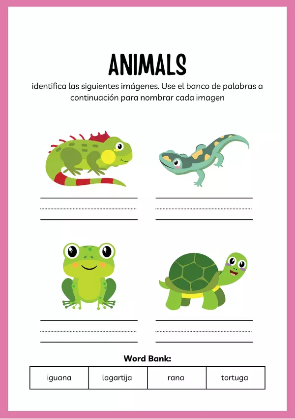 Método global  Reconociendo animales 