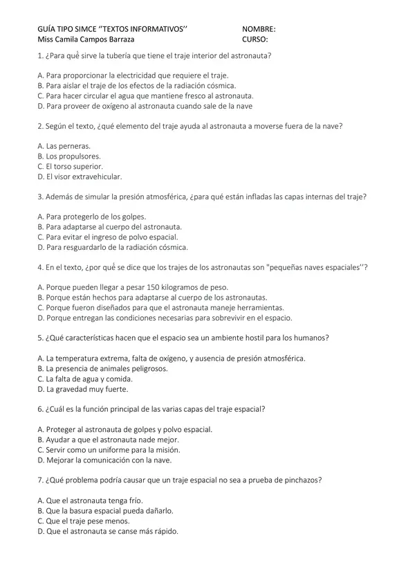 Texto informativo SIMCE