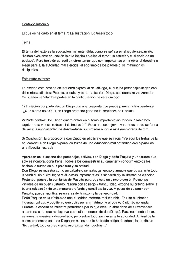 obra de teatro el sí de las niñas. 