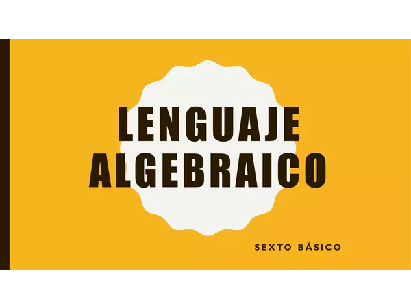 lenguaje algebraico 