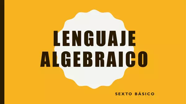 lenguaje algebraico 