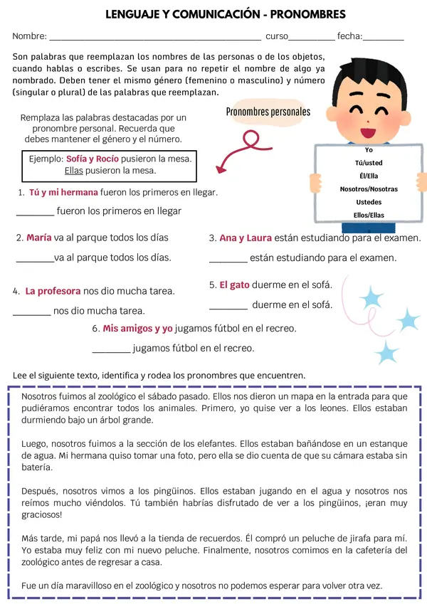 Pronombres Personales y Demostrativos
