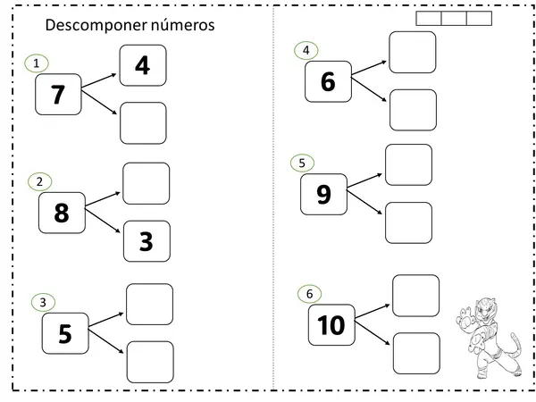 GUIA PARA COMPONER Y DESCOMPONER NÚMEROS