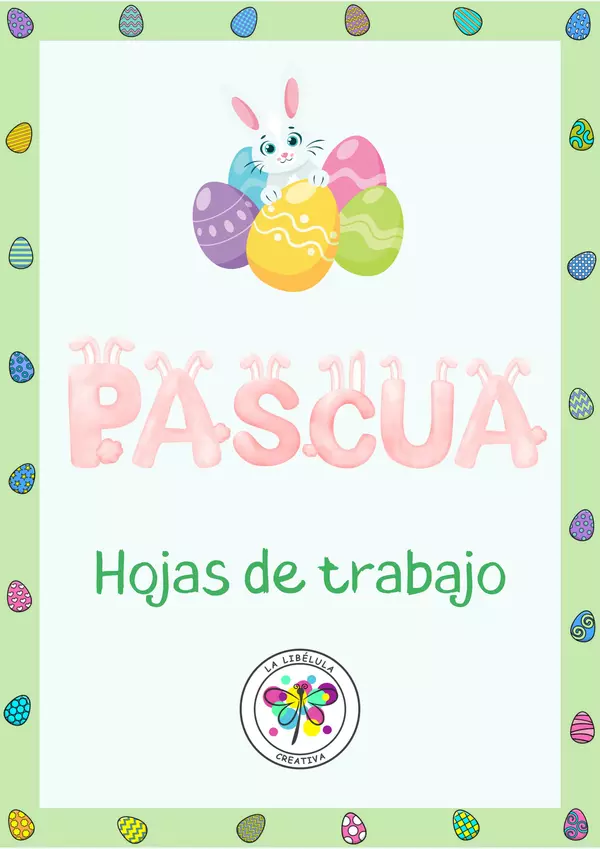 Pascua Hojas de trabajo Actividades Abril Conejo Huevos Marzo Color