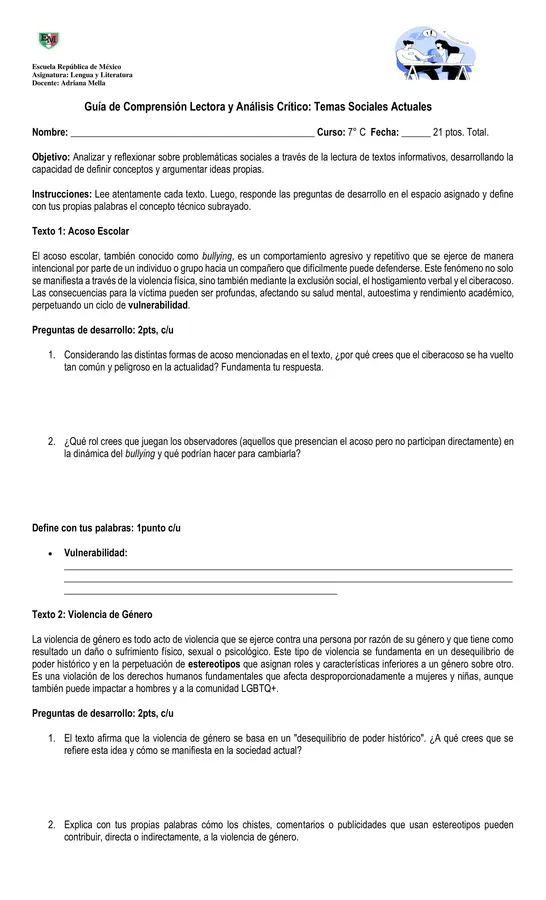 temas de actualidad , comprensión