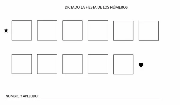 Dictado la fiesta de los números