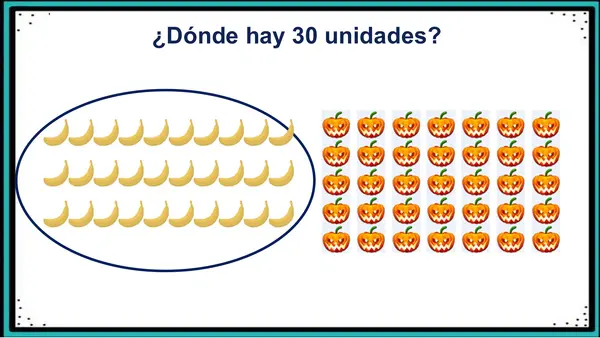 Números del 30 al 35 (tablero posicional)