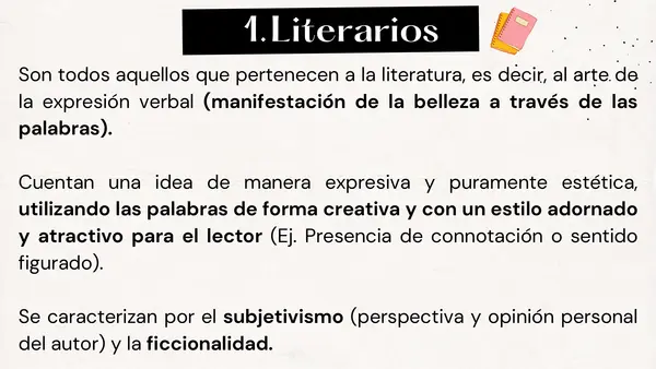 PPT breve sobre tipos de texto y propósito comunicativo